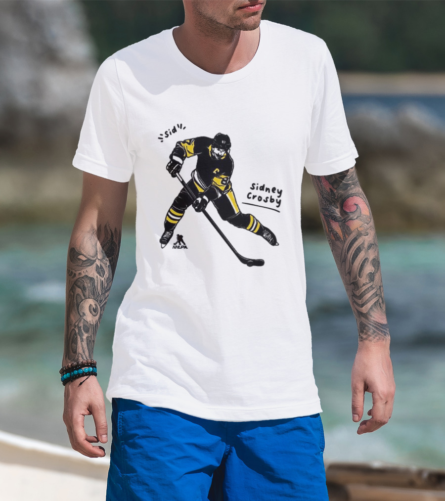 Sidney Crosby Pittsburgh Penguins Hockey Sid Cartoon Player T-Shirt