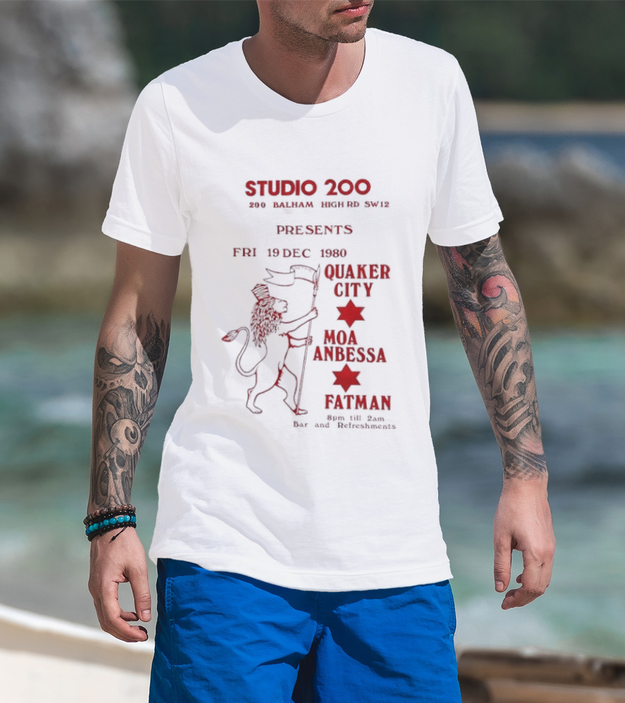 Studio 200 Presents Quaker City Moa Anbessa Fatman Dec 1980 T-Shirt