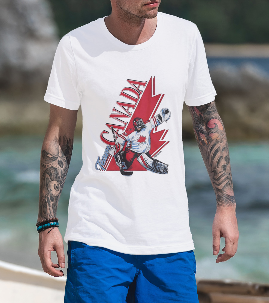Team Canada Hockey Goalie Maple Leaf T-Shirt