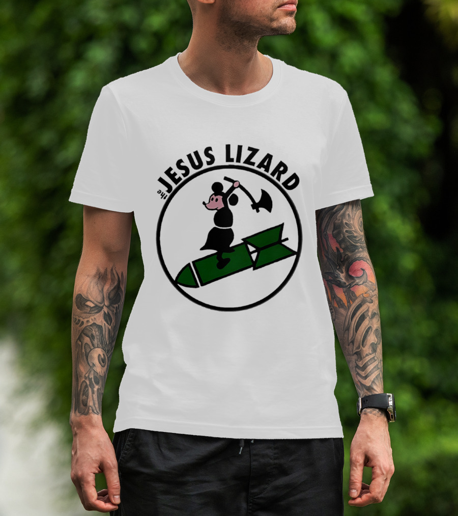 The Jesus Lizard Mouse Riding Bomb Punk Rock Music T-Shirt