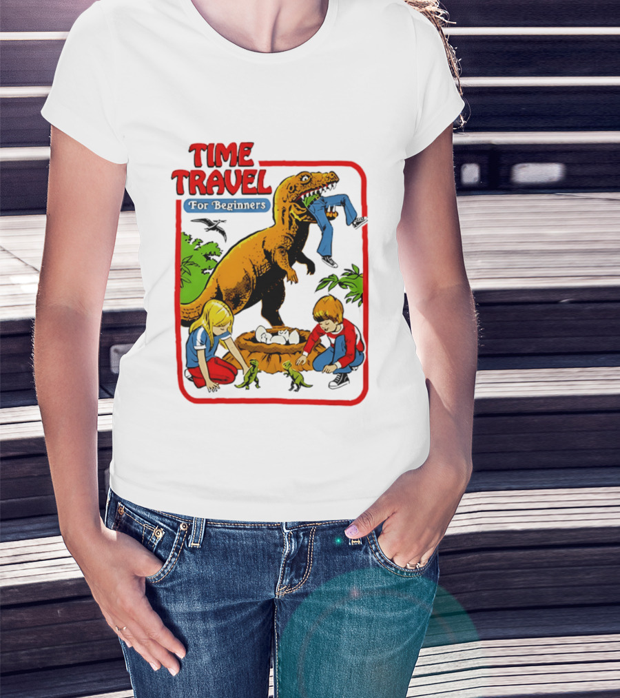 Time Travel For Beginners Dinosaur Adventure With Kids And Rex T-Shirt