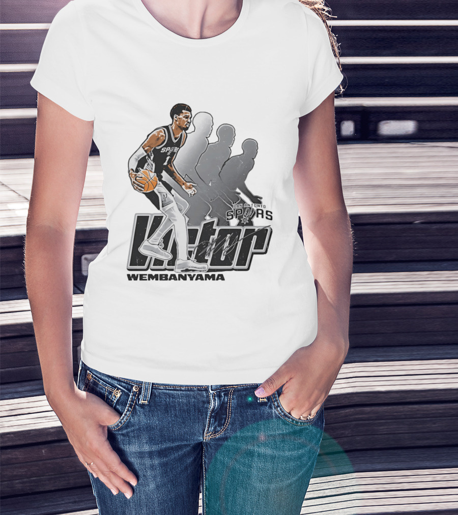 Victor Wembanyama San Antonio Spurs Basketball Action Spurs T-Shirt