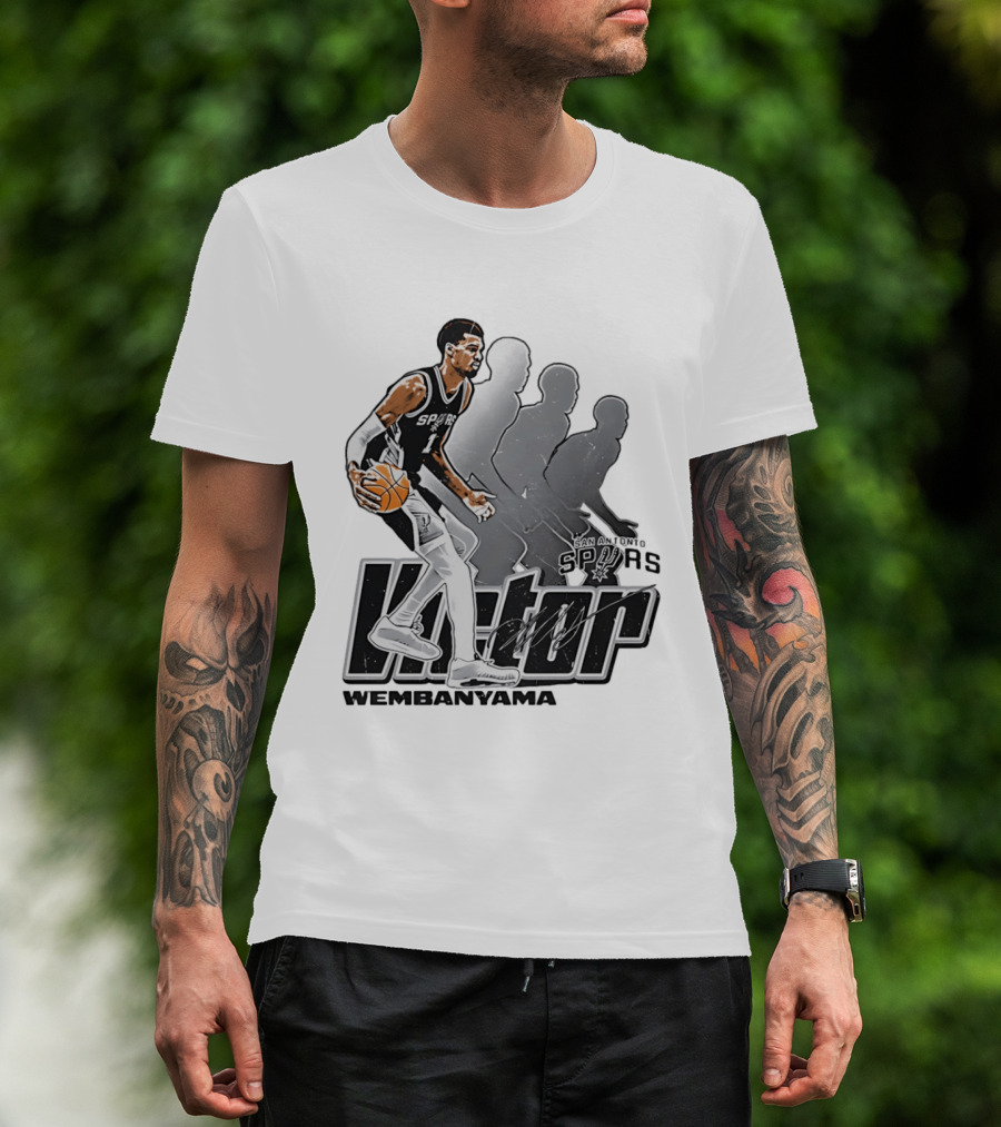 Victor Wembanyama San Antonio Spurs Basketball Action Spurs T-Shirt