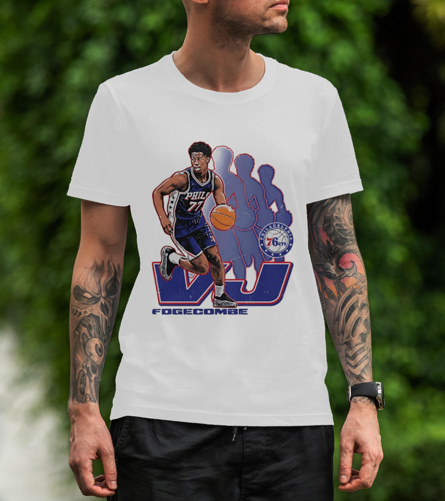 Philadelphia 76ers VJ Edgecombe Basketball Action T-Shirt