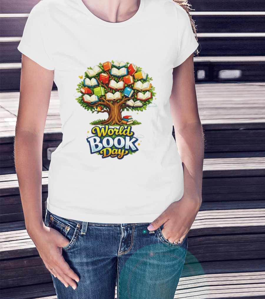 World Book Day Tree Of Knowledge With Books T-Shirt