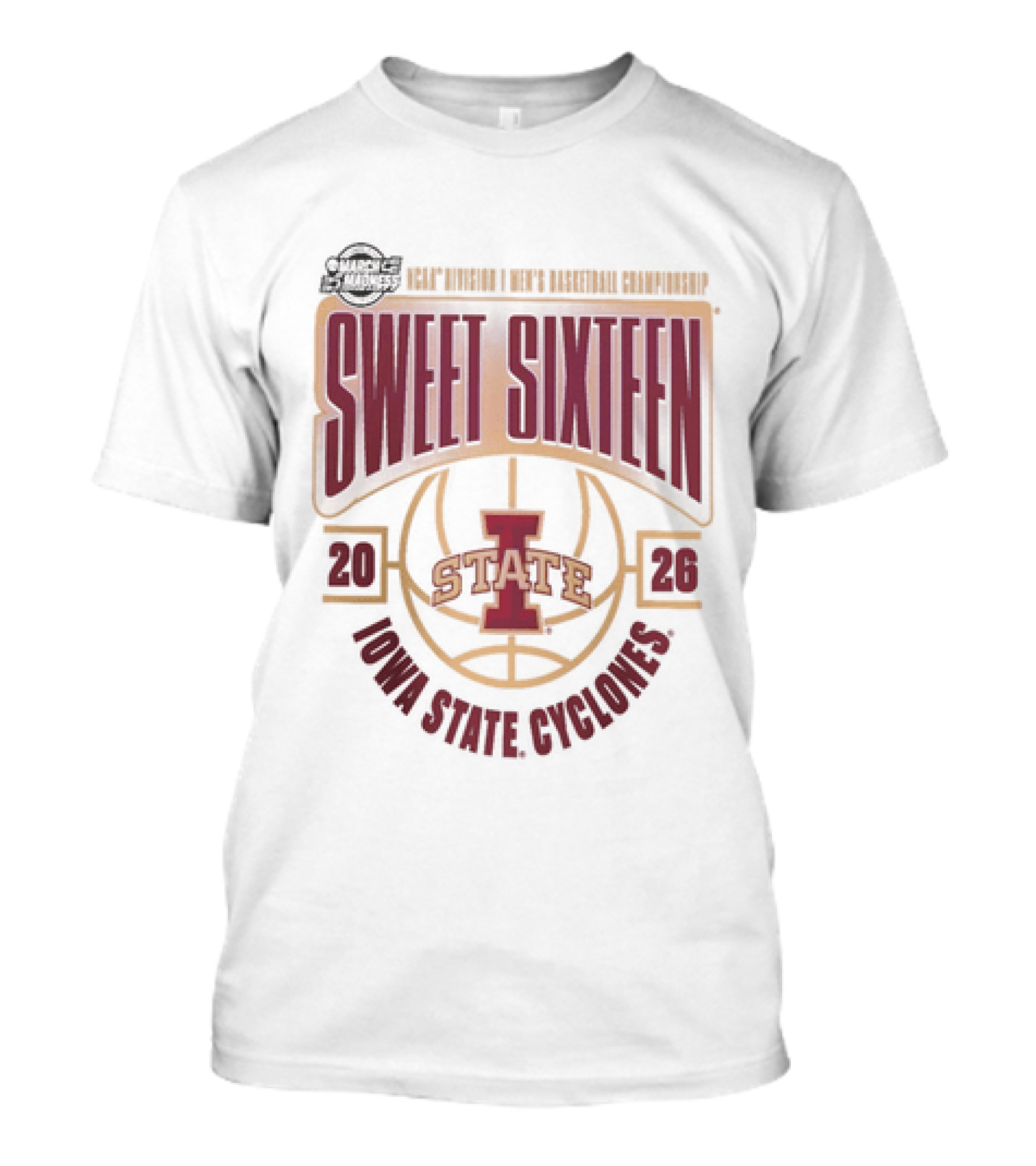 NCAA Men's Basketball 2026 Iowa State Cyclones Sweet Sixteen March Madness T-Shirt