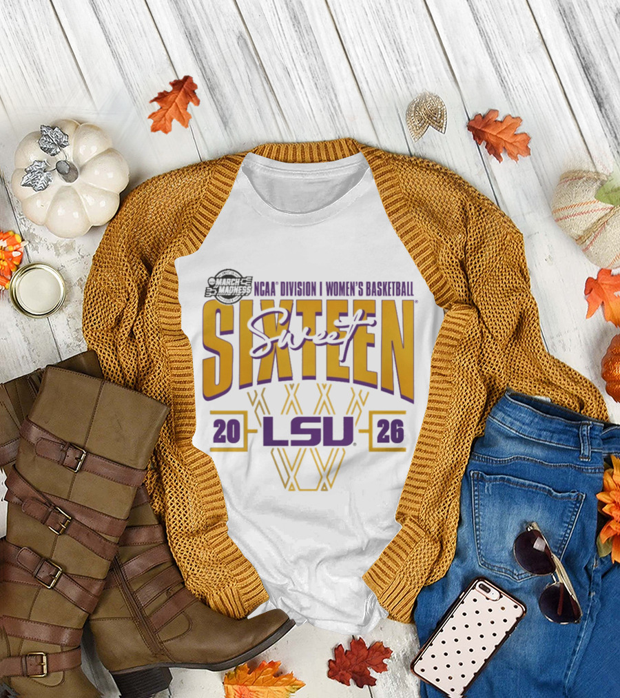 LSU Tigers 2026 NCAA Division I Women's Basketball Sweet Sixteen March Madness T-Shirt