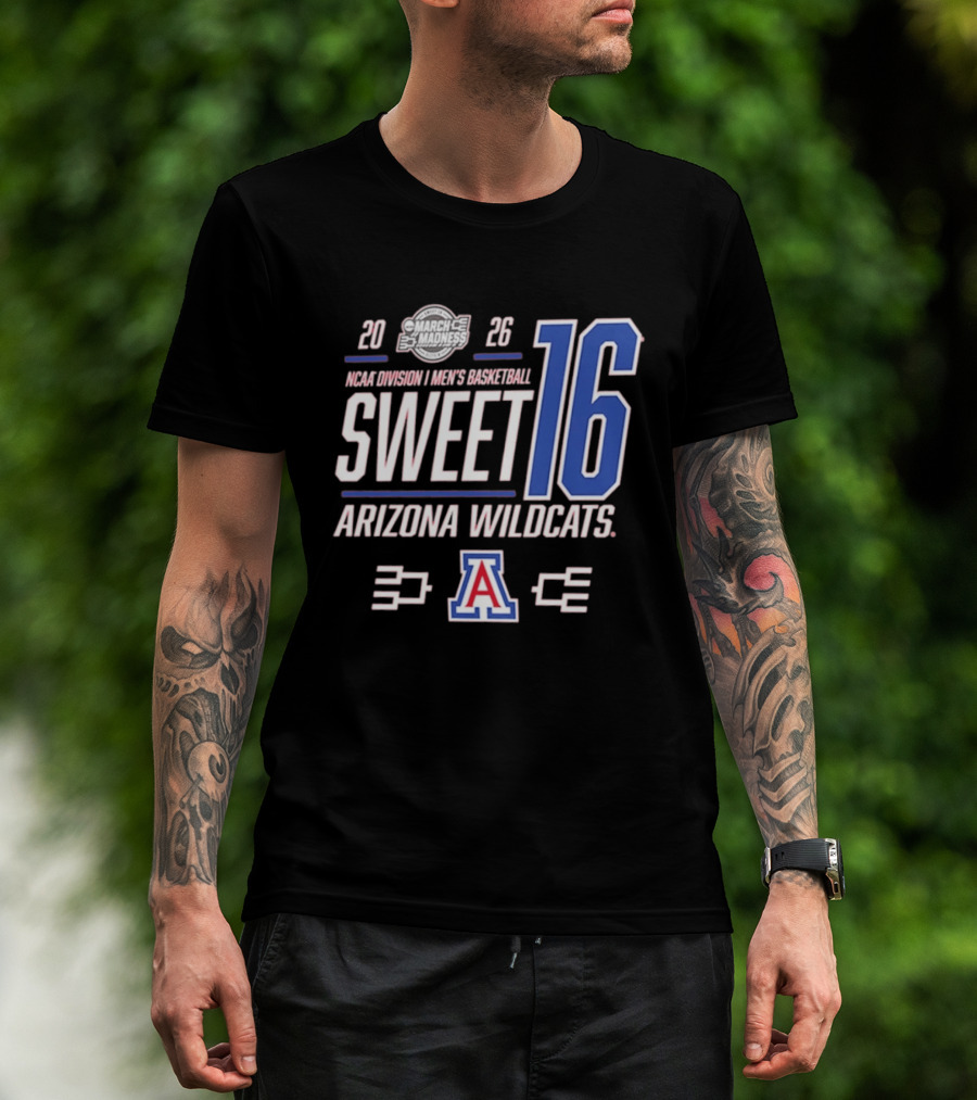 2026 NCAA Men's Basketball March Madness Sweet 16 Arizona Wildcats T-Shirt