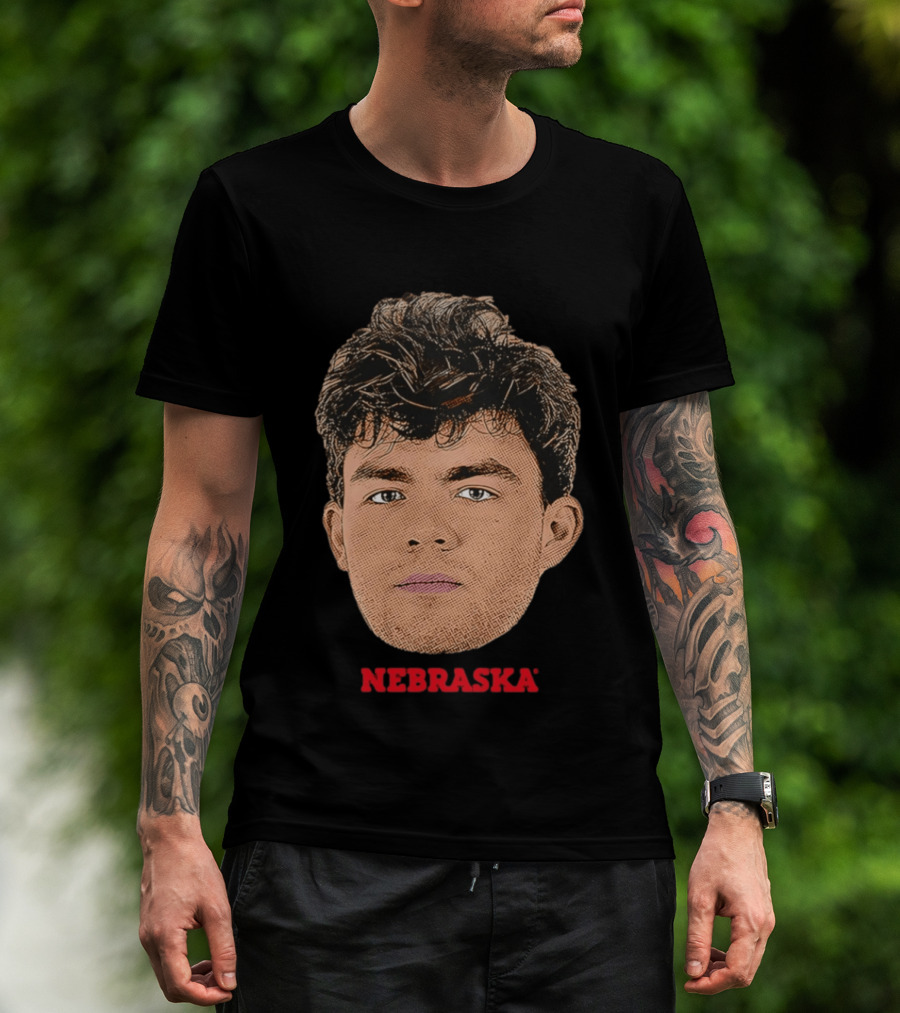 Henry Burt Nebraska Cornhuskers Big Head Face Cutout T-Shirt