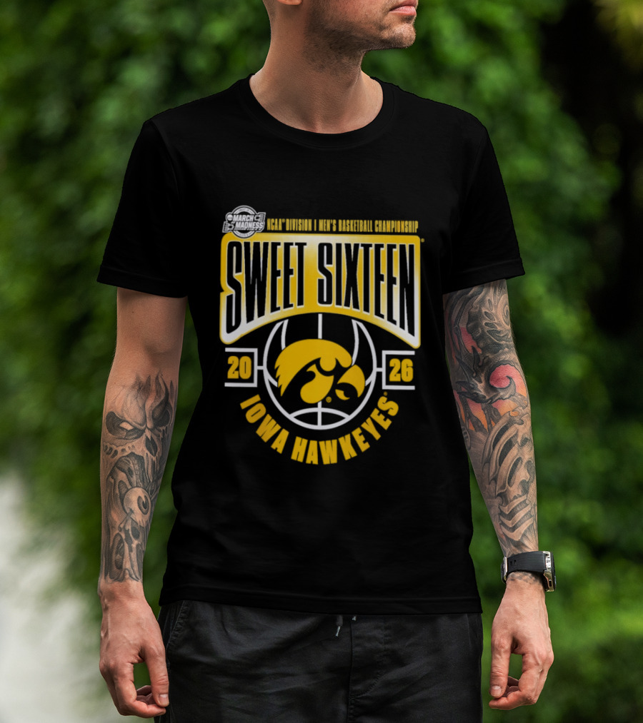 2026 Iowa Hawkeyes NCAA Basketball Sweet Sixteen March Madness Tournament T-Shirt