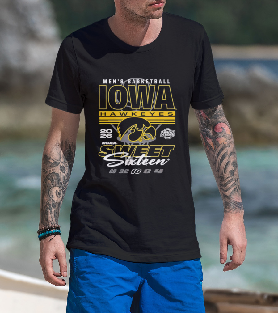 Men's Basketball Iowa Hawkeyes 2026 NCAA Sweet Sixteen Bound T-Shirt