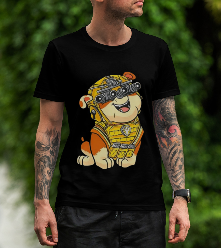 Rubble Construction Paw Patrol Dog Night Vision Goggles T-Shirt