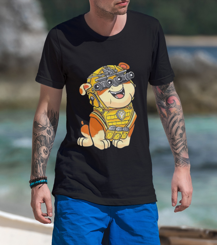 Rubble Construction Paw Patrol Dog Night Vision Goggles T-Shirt