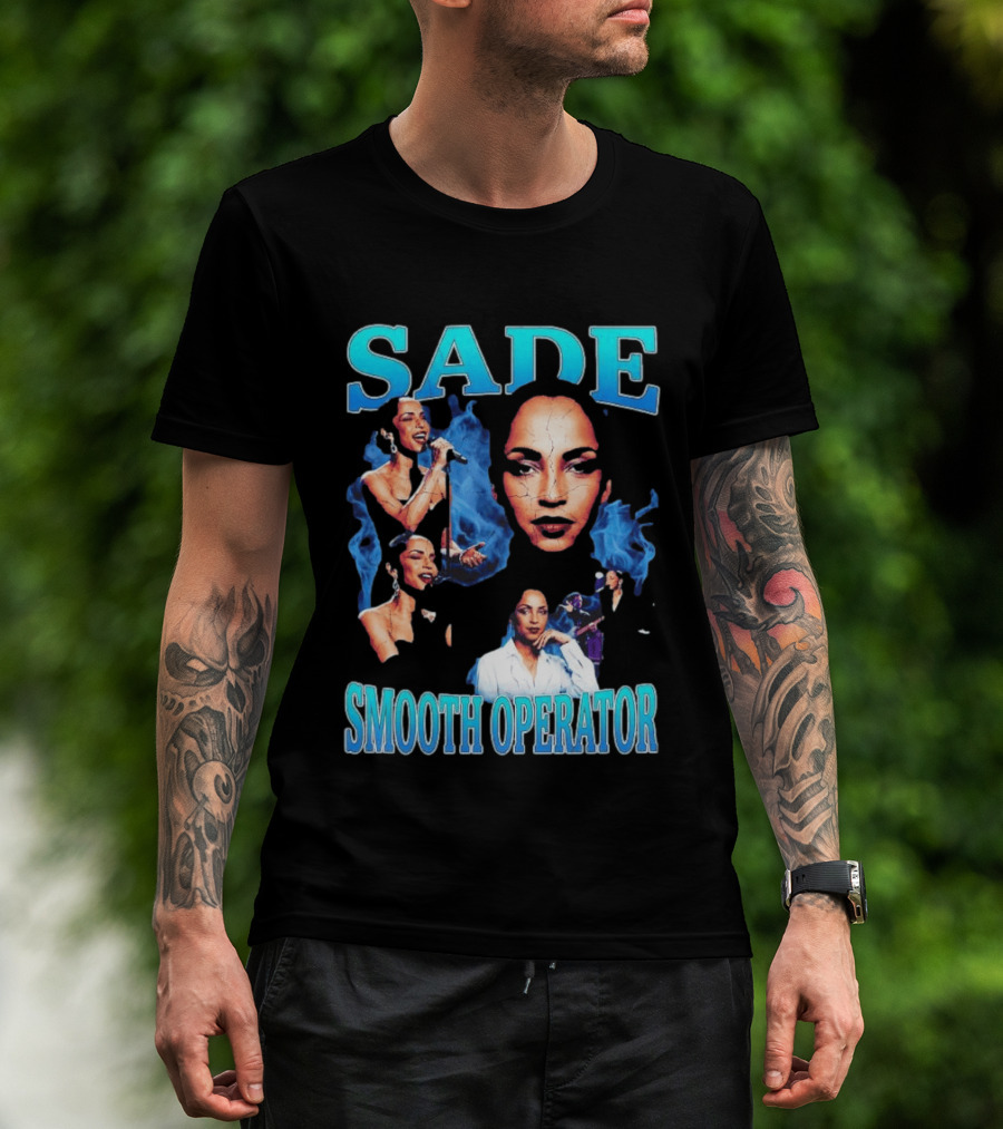 Sade Smooth Operator 90's Iconic Style Retro Music Collage T-Shirt
