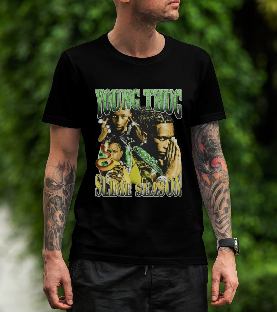 Young Thug Slime Season 90s Nostalgia Graphic Collage T-Shirt