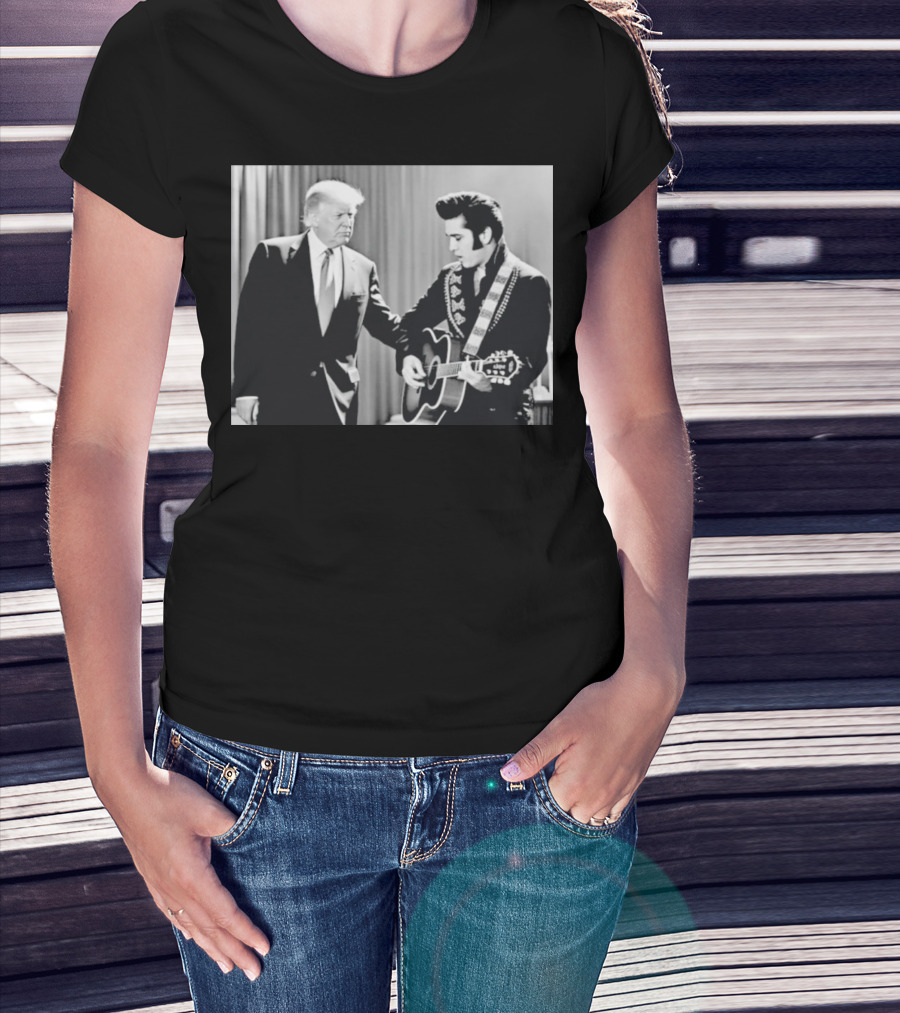 Donald Trump Elvis 2026 Collaboration With Guitar Performance T-Shirt