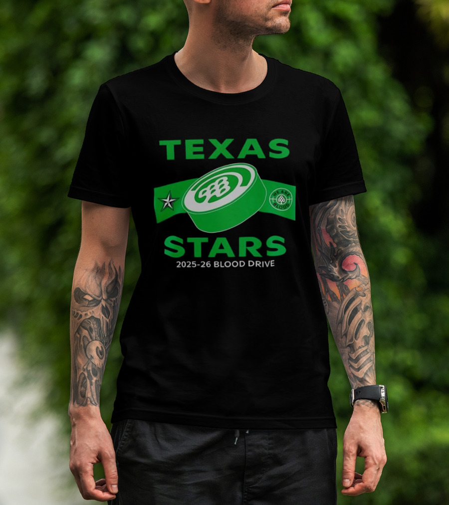 Texas Stars 2025 2026 Blood Drive Hockey Band T-Shirt