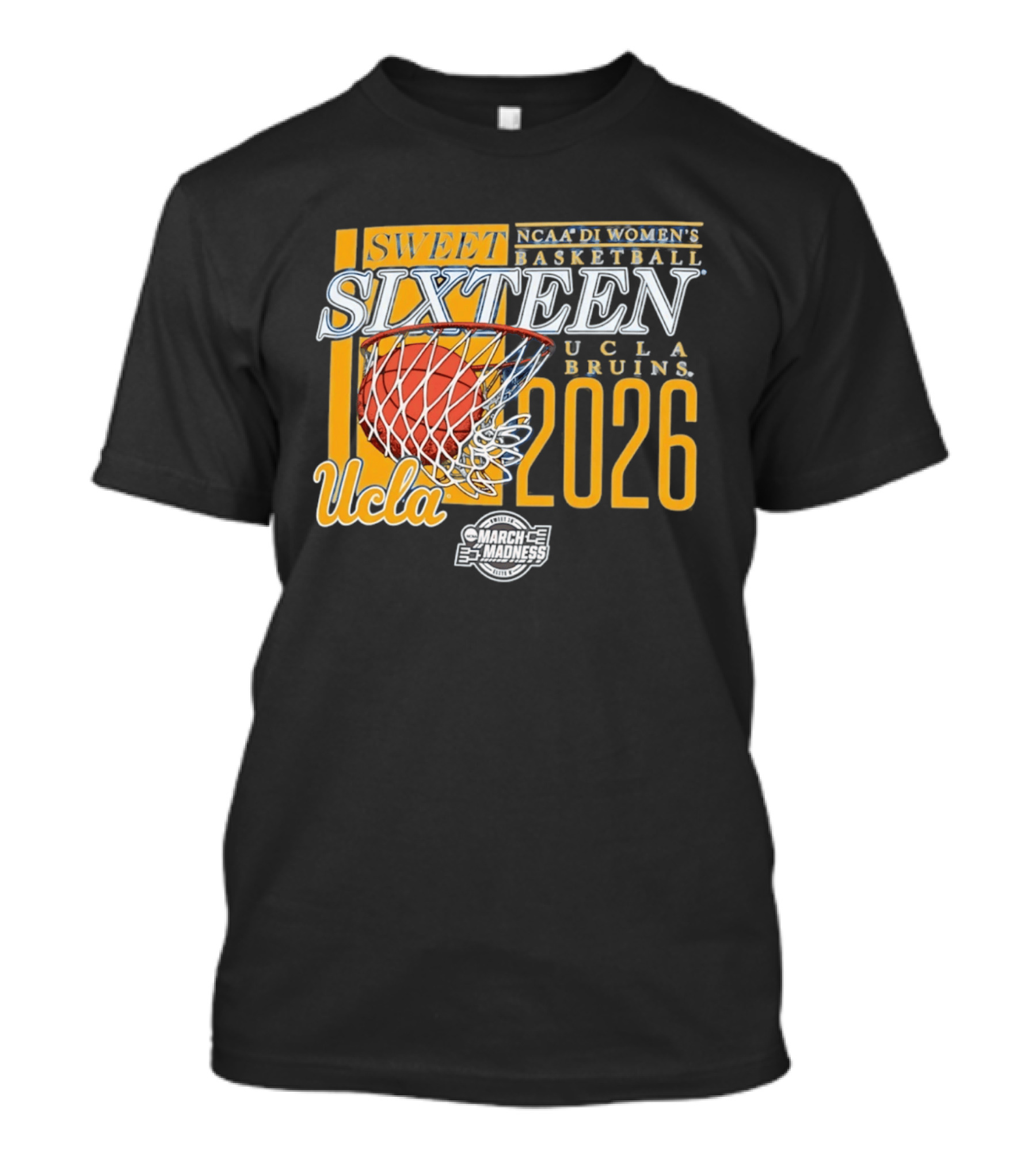 UCLA Bruins NCAA Women's Basketball Sweet Sixteen 2026 T-Shirt