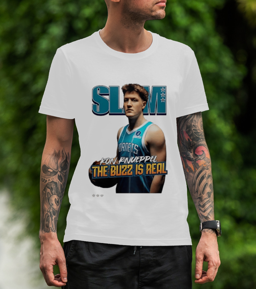 SLAM Kon Knueppel The Buzz Is Real Hornets Basketball T-Shirt