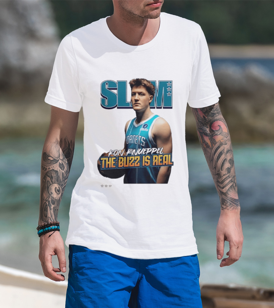 SLAM Kon Knueppel The Buzz Is Real Hornets Basketball T-Shirt