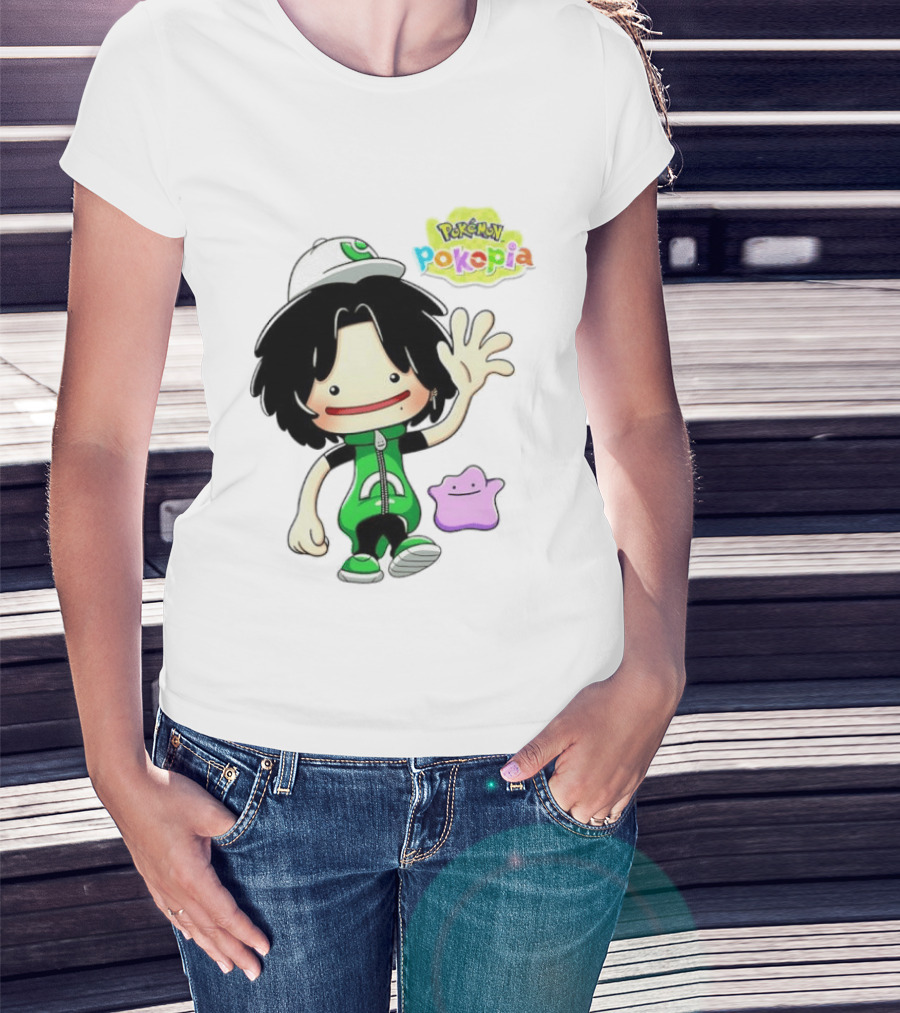 Pokemon Pokopia Cartoon Character With Ditto T-Shirt