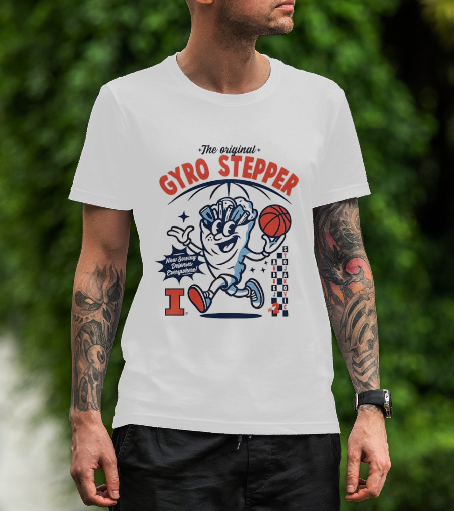 The Original Gyro Stepper Illinois Fighting Illini Basketball T-Shirt