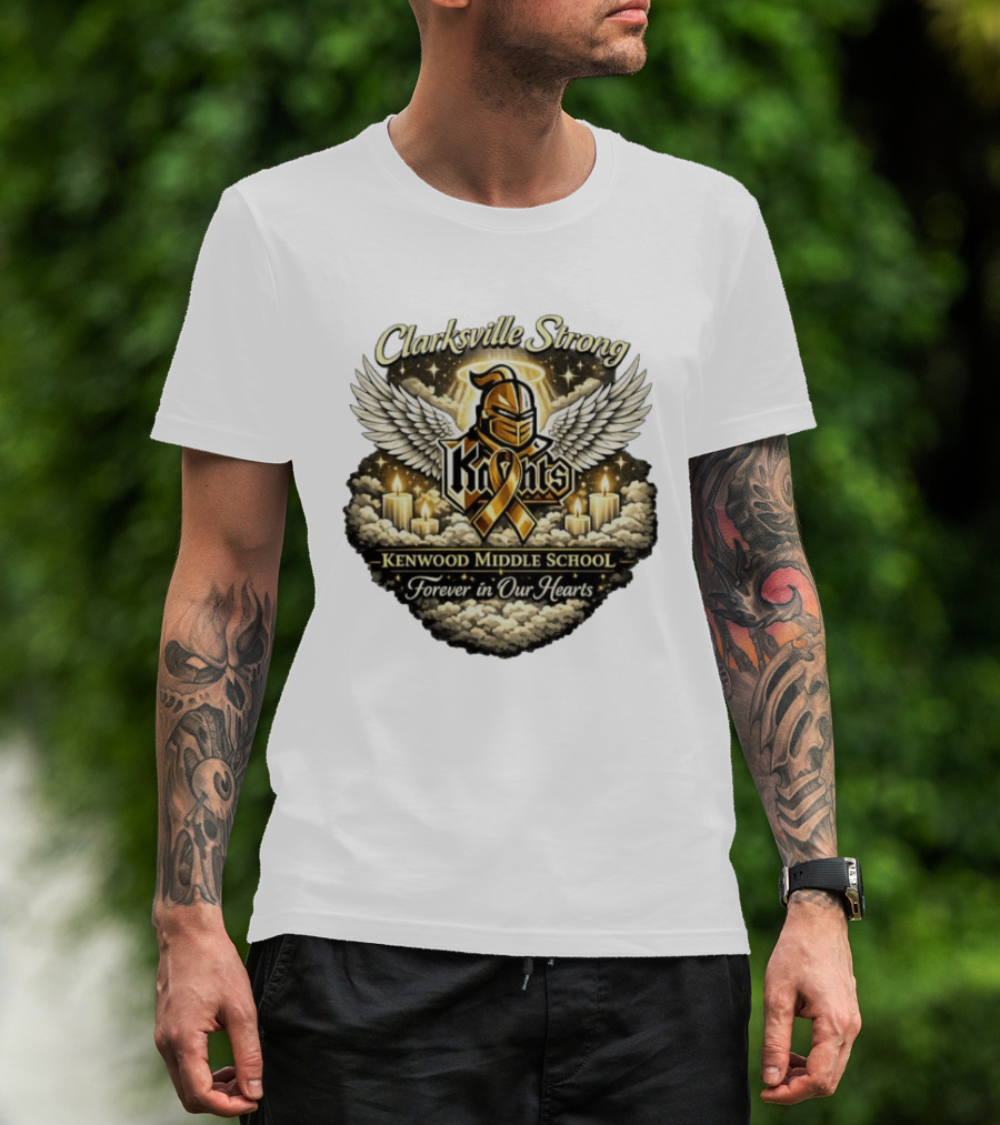 Clarksville Strong Knights Kenwood Middle School Forever In Our Hearts T-Shirt