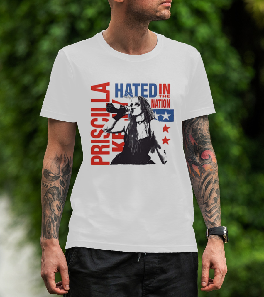 Priscilla Kelly NXT Hated In The Nation Bold Red And Blue T-Shirt