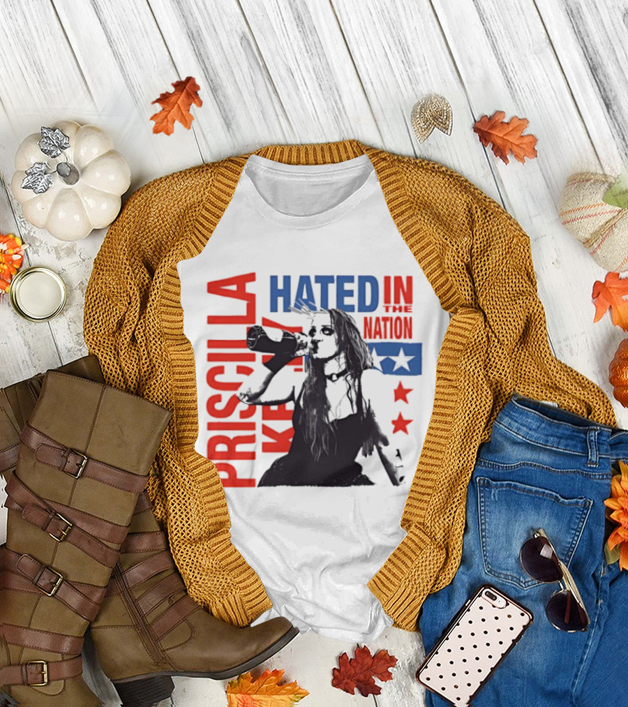 Priscilla Kelly NXT Hated in the Nation Bold Red and Blue T-Shirt