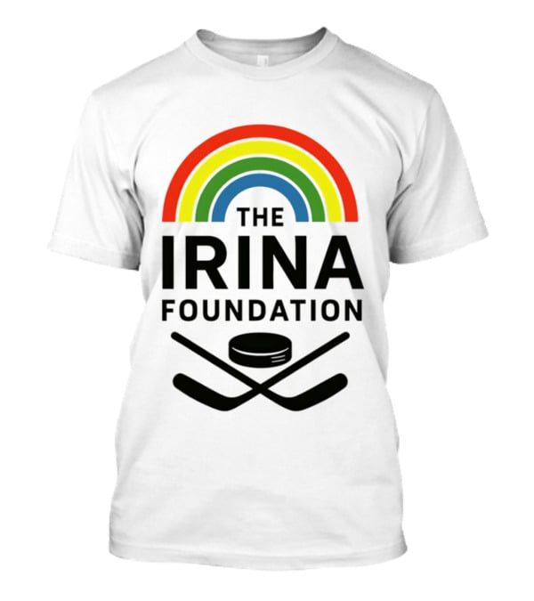 The Irina Foundation Rainbow Hockey Heated Rivalry Shane Ilya T-Shirt