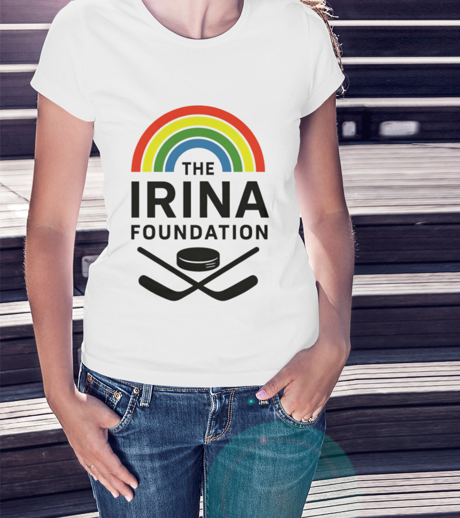 The Irina Foundation Rainbow Hockey Heated Rivalry Shane Ilya T-Shirt