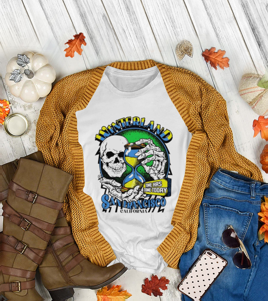 Winterland San Francisco California Skeleton Time Has Come Today T-Shirt
