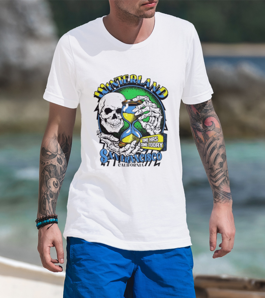 Winterland San Francisco California Skeleton Time Has Come Today T-Shirt