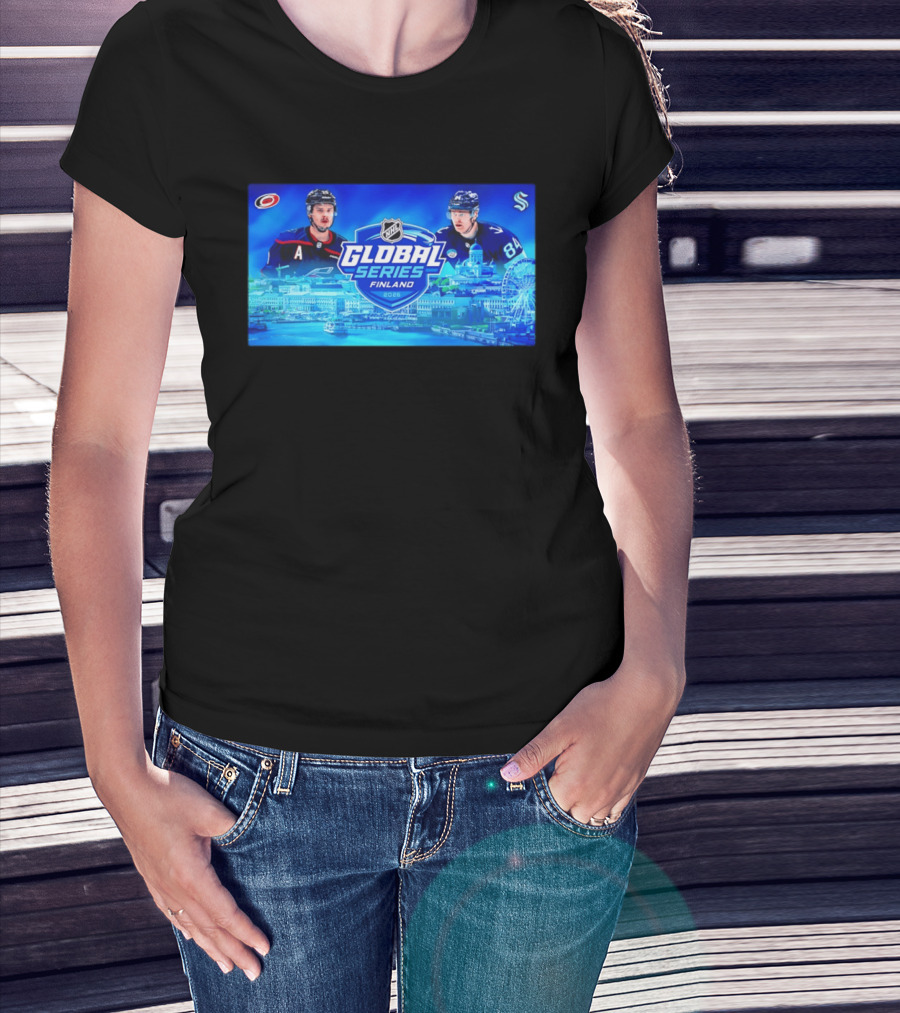 2026 NHL Global Series Finland Carolina Hurricanes Vs Seattle Kraken Helsinki Event T-Shirt