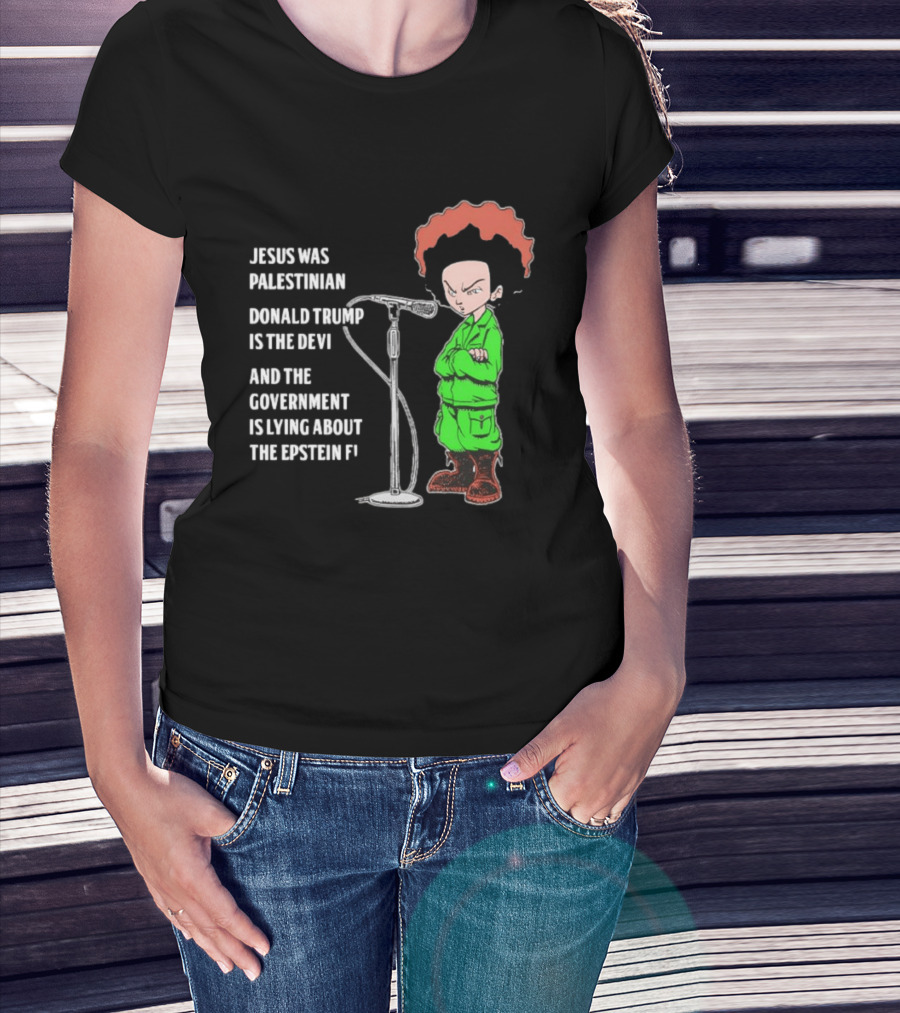 Jesus Was Palestinian Trump Is The Devil Government Lying About Epstein Files T-Shirt