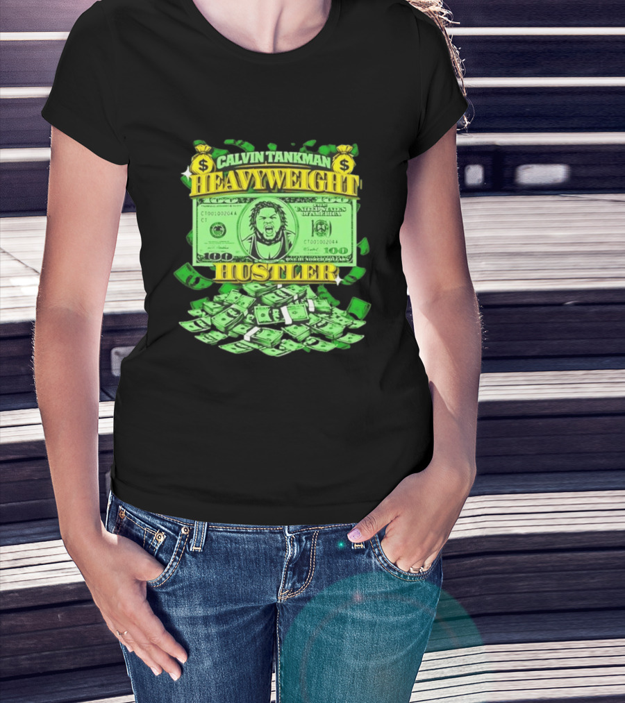 Calvin Tankman Heavyweight Hustler Dollar Bill Graphic Money T-Shirt