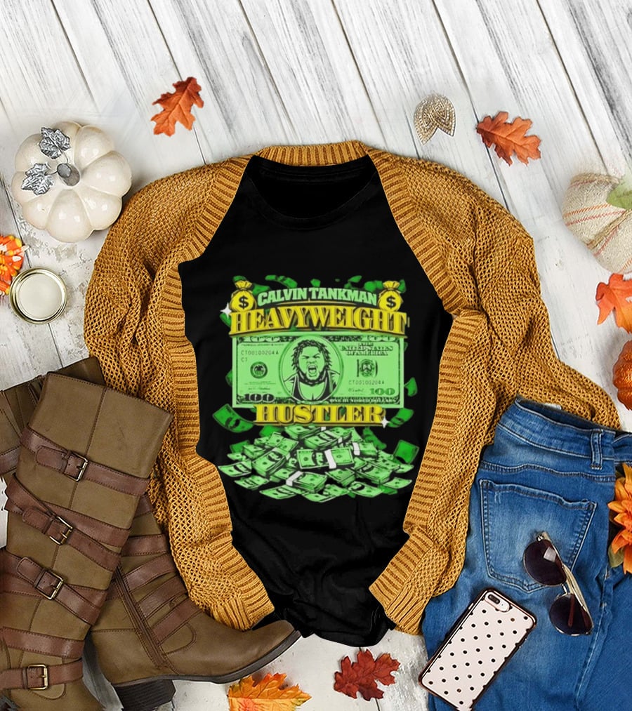 Calvin Tankman Heavyweight Hustler Dollar Bill Graphic Money T-Shirt