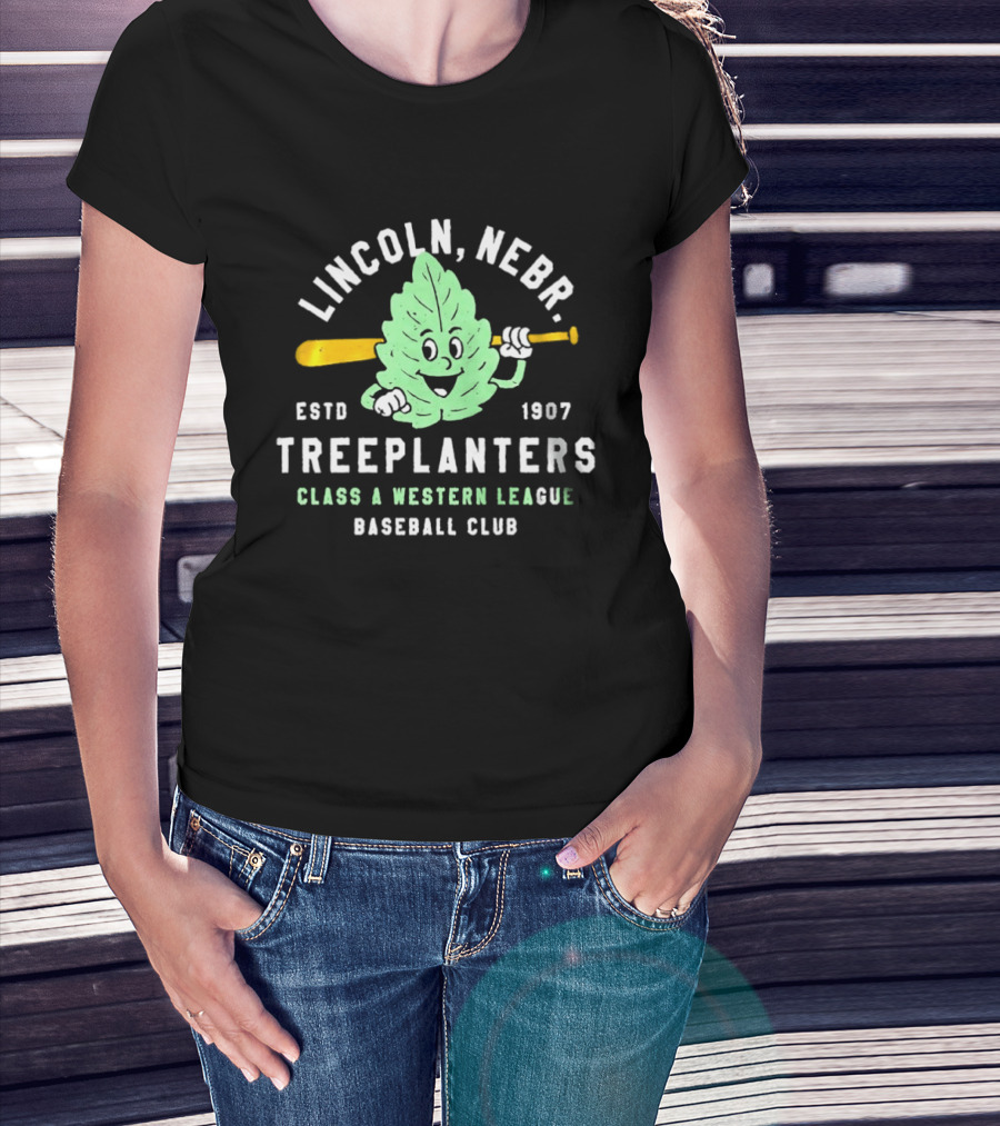 Lincoln Nebr Treeplanters Estd 1907 Class A Western League Baseball Club T-Shirt