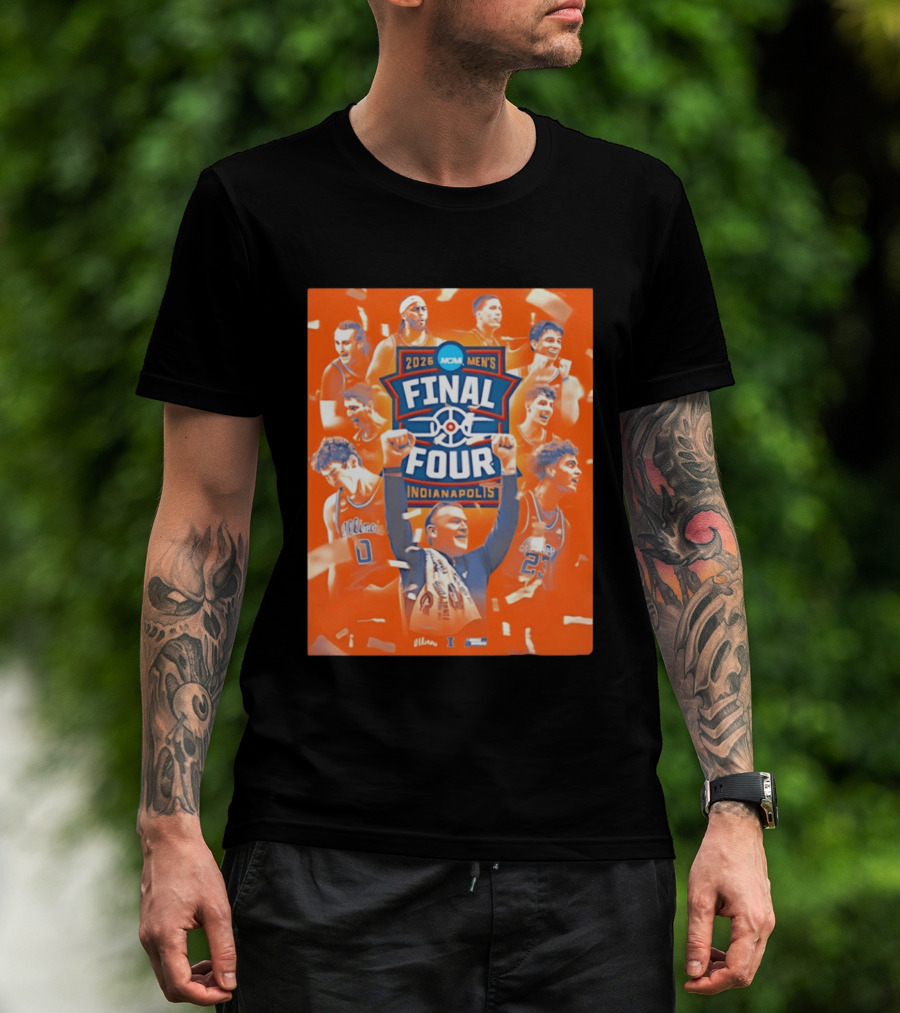 2026 NCAA Men's Final Four Indianapolis Illinois Illini Basketball T-Shirt