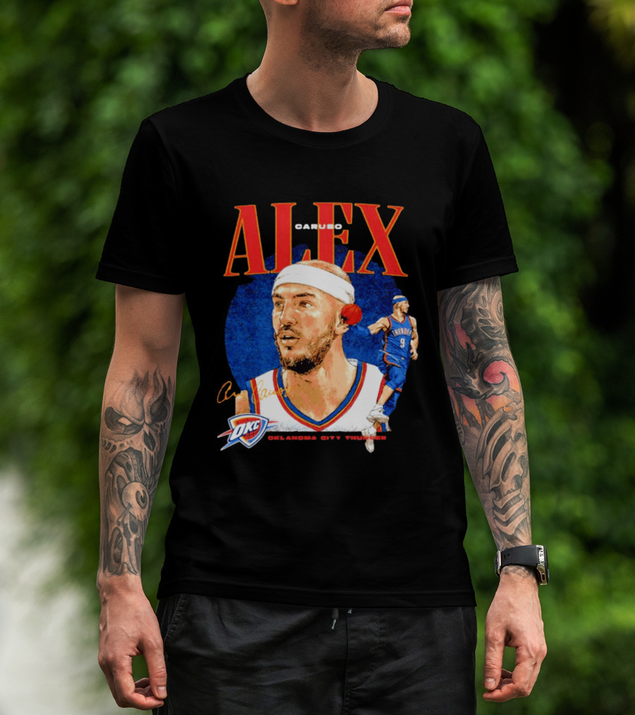 Alex Caruso OKC Thunder Oklahoma City Basketball Player T-Shirt