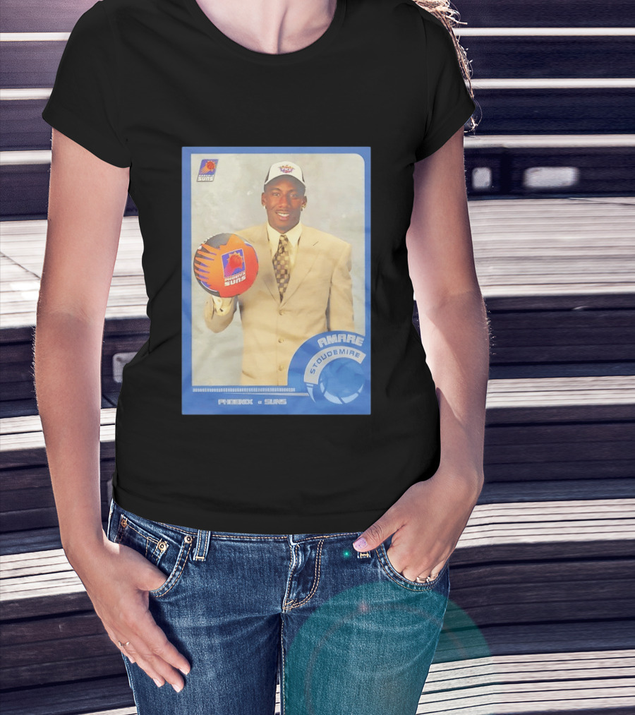 Amar'e Stoudemire Phoenix Suns Basketball Card 2002 Rookie NBA Trading Collectible T-Shirt