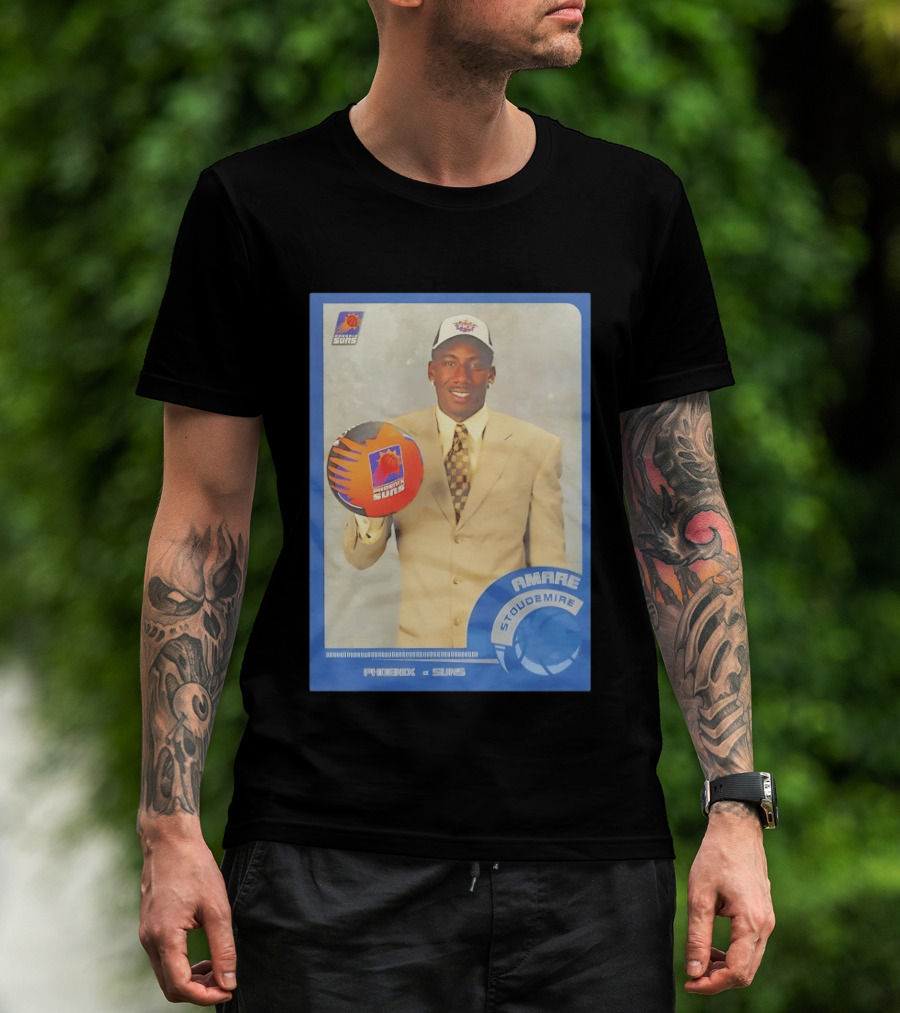 Amar'e Stoudemire Phoenix Suns Basketball Card 2002 Rookie NBA Trading Collectible T-Shirt