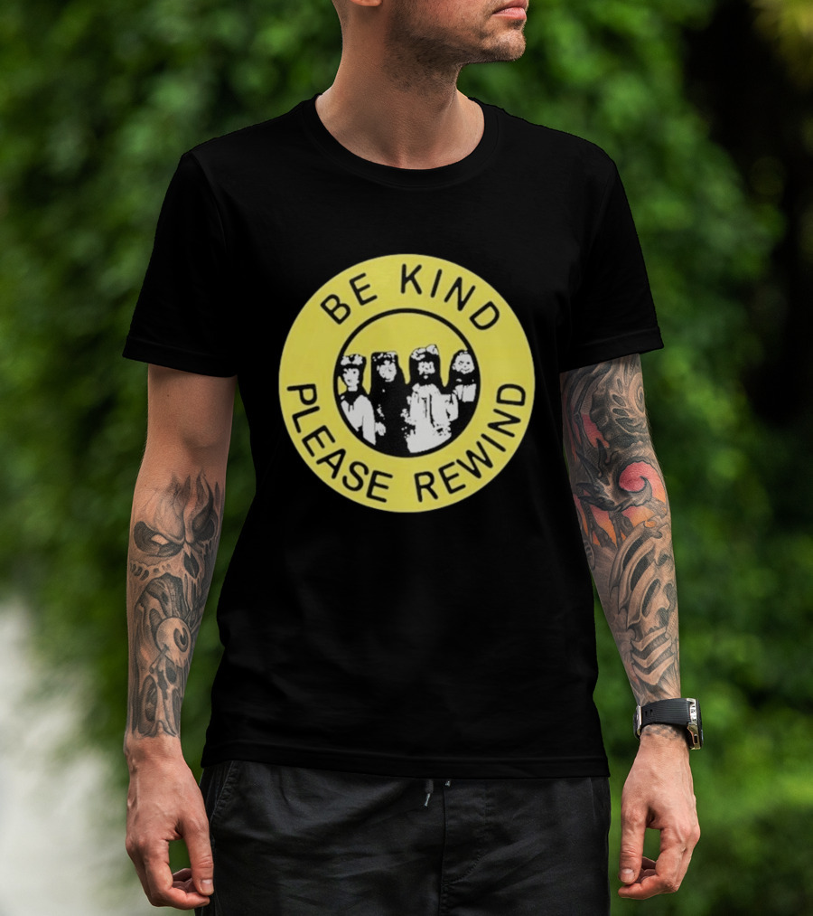 Be Kind Please Rewind Puppet Combo Yellow Circle T-Shirt