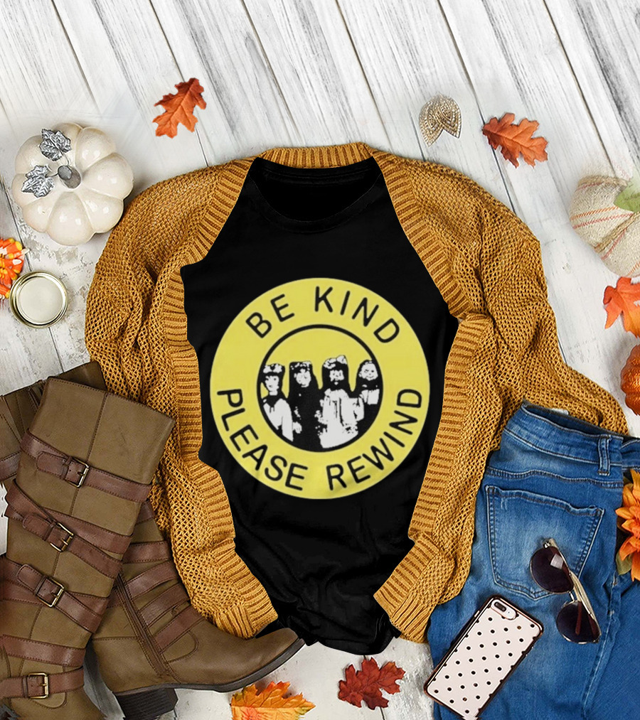 Be Kind Please Rewind Puppet Combo Yellow Circle T-Shirt