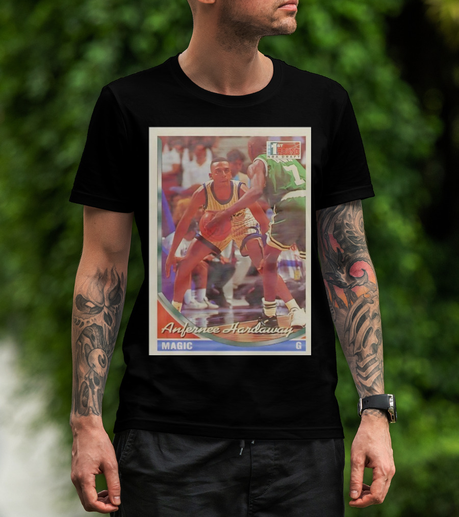 Anfernee Hardaway Magic G First Round NBA Draft 1993 Basketball Card T-Shirt