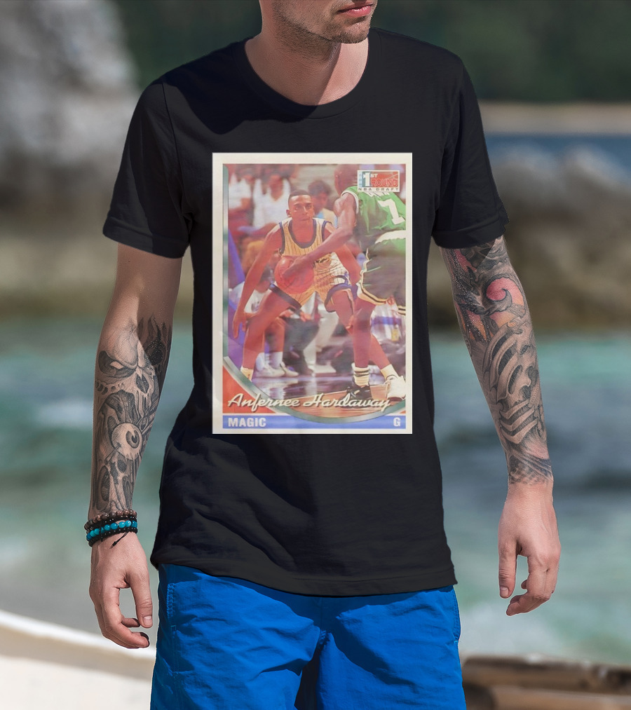 Anfernee Hardaway Magic G First Round NBA Draft 1993 Basketball Card T-Shirt