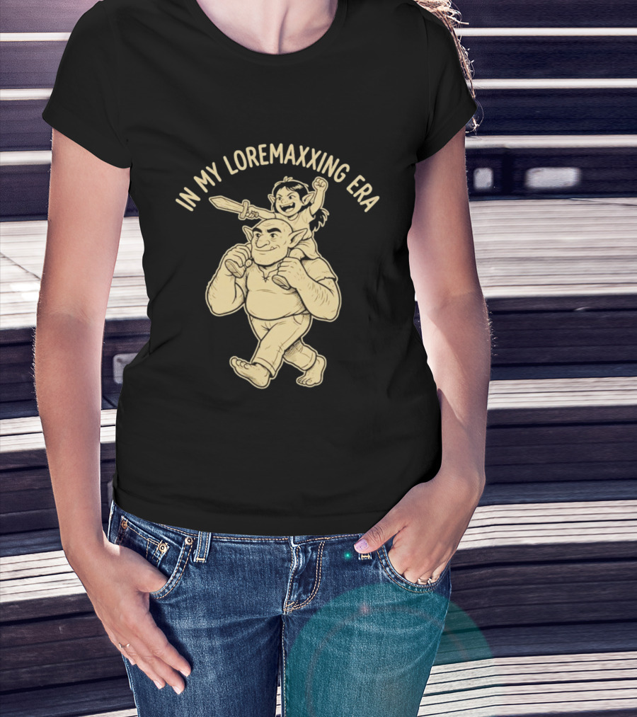 In My Loremaxxing Era Dad Shrek Ogre And Child Adventure T-Shirt