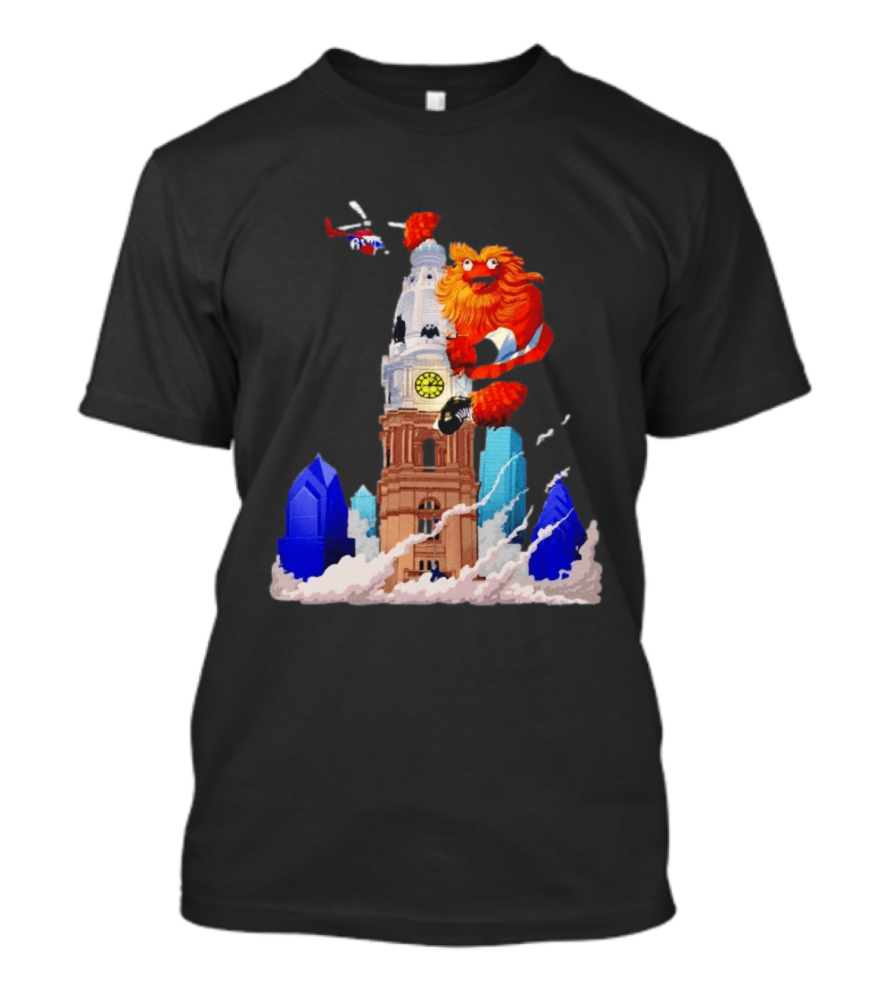 Philadelphia Flyers Gritty William Penn Statue City Hall Adventure T-Shirt