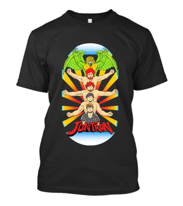 JonTron Characters Cartoon With Green Parrot T-Shirt