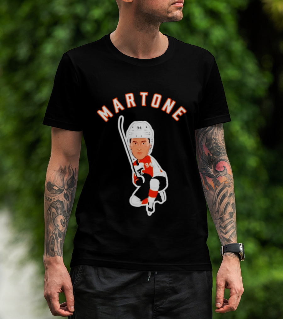 Philadelphia Flyers Porter Martone 94 Hockey Caricature T-Shirt